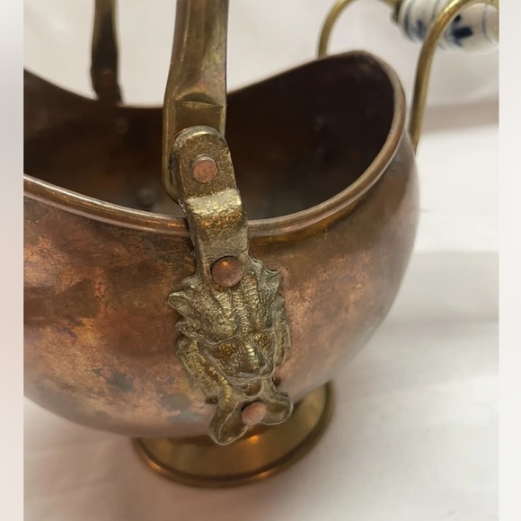 Vintage Holland Copper & Brass Scuttle with Delph handle - Picture 11 of 15